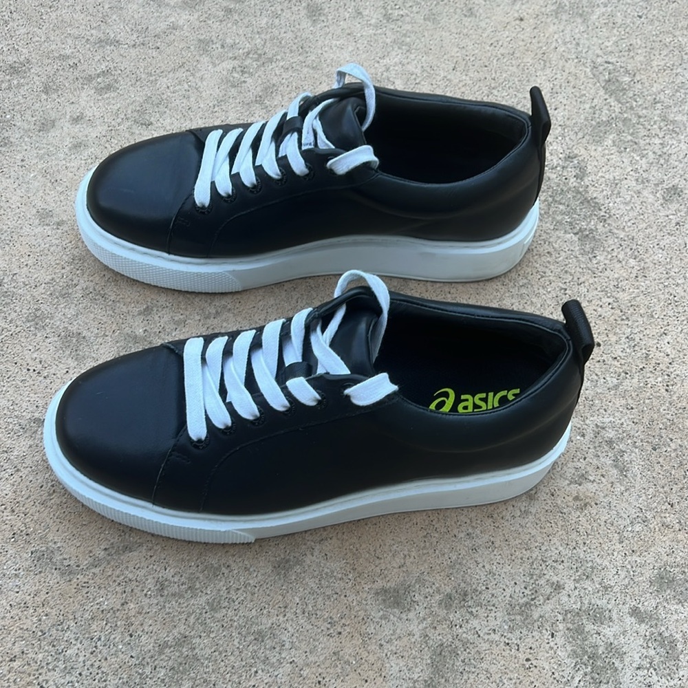 J/Slides NYC Noca Black Leather Platform Women's Sneakers Size 8.5 - Picture 3 of 10